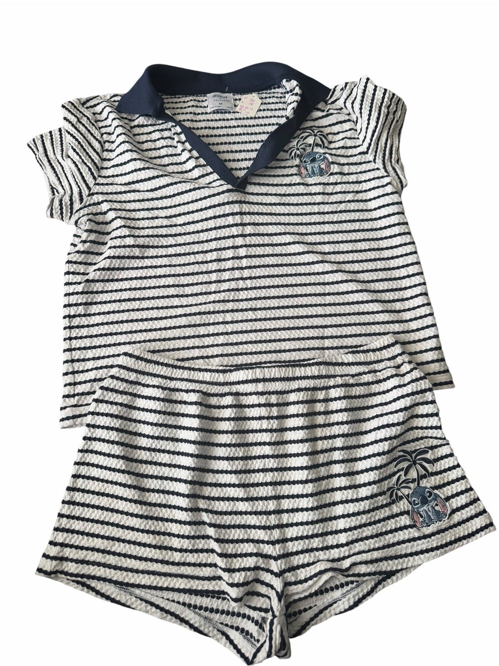 Disney Stitch X Primark Textured Striped Set size M/S